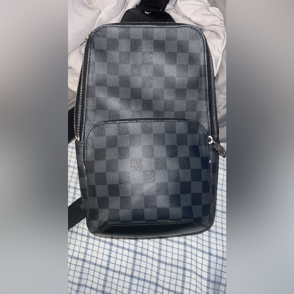 The Louis Vuitton Avenue Sling Bag in Damier Graphite